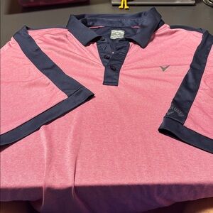 Callaway Pink and Navy Golf Polo